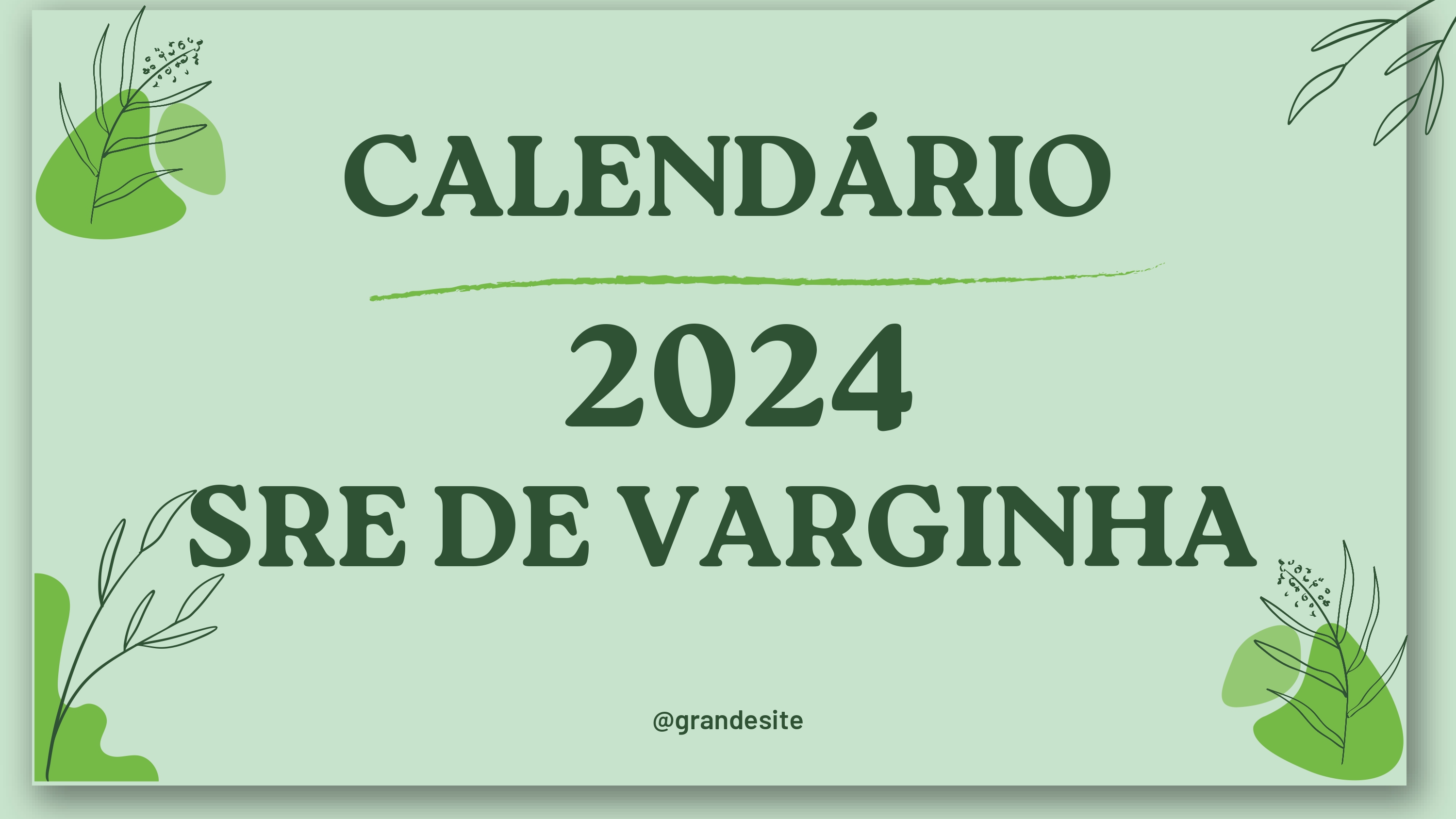 Banner Calendário SRE Varginha