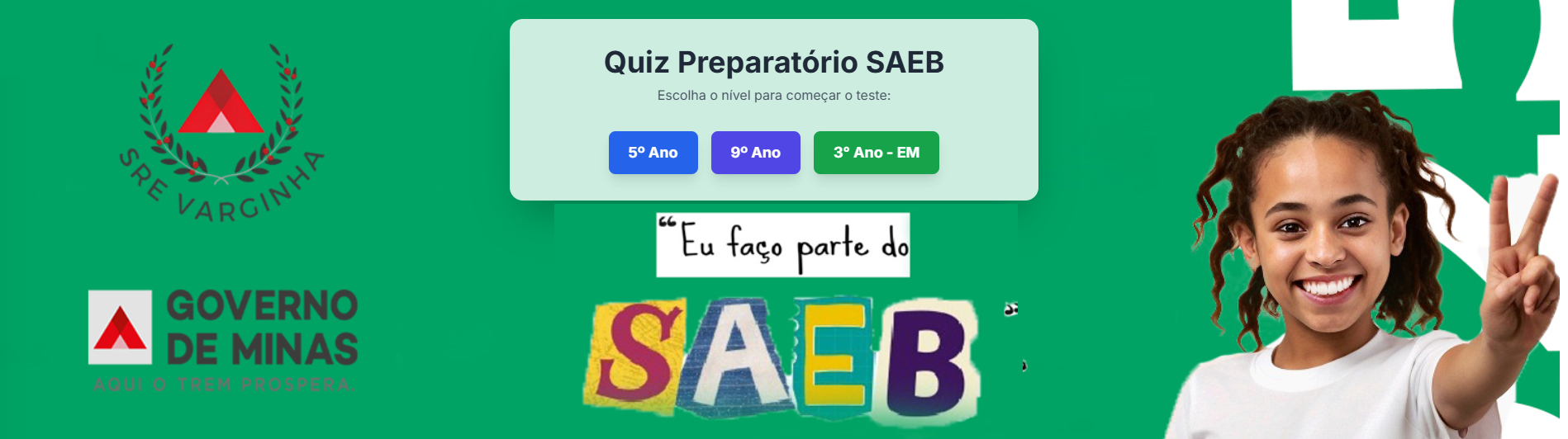 SRE de Varginha cria site com Quiz preparatório para o SAEB