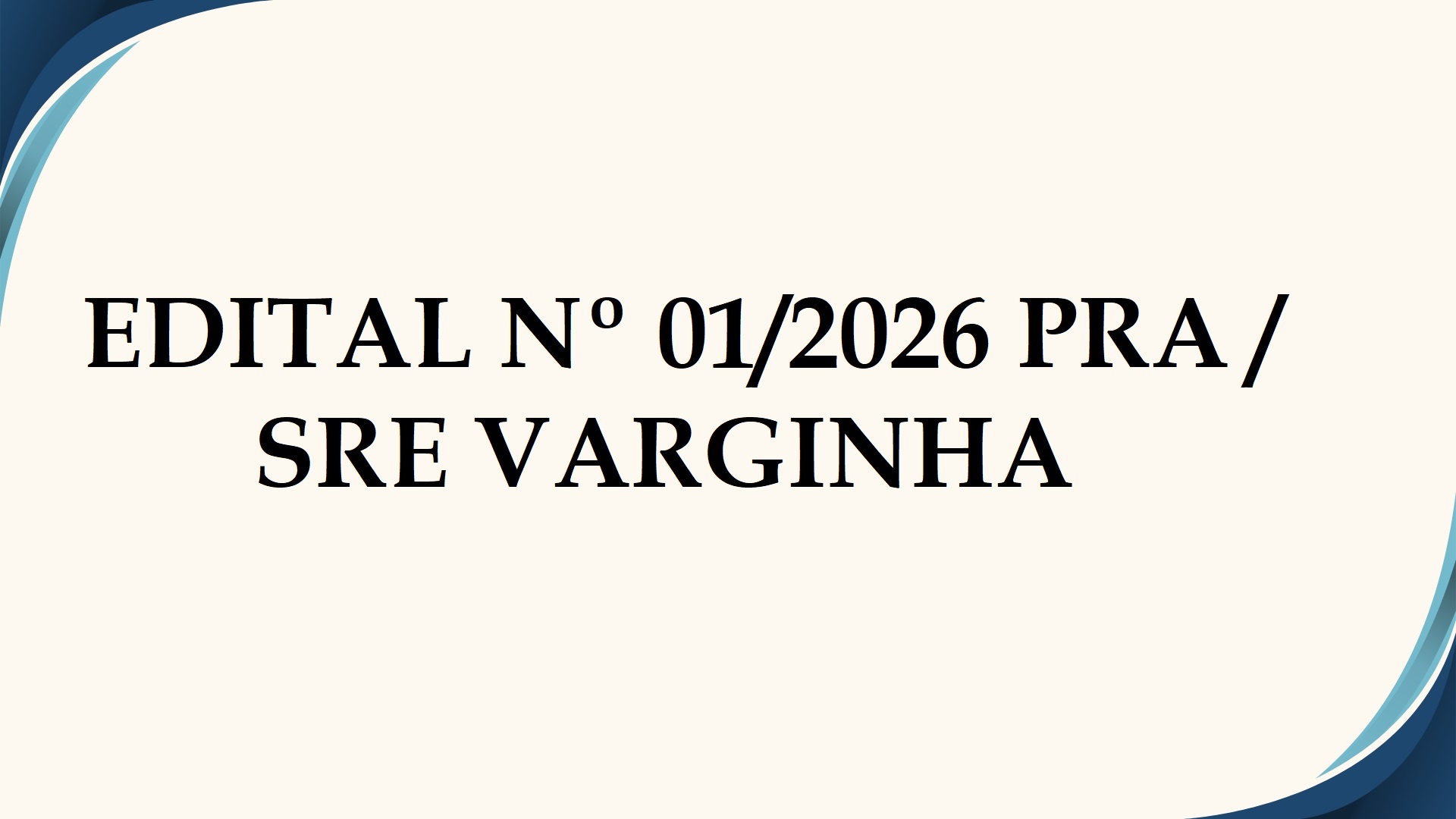 Edital PRA nº 01/2026
